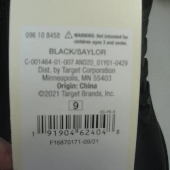 A New Day Black Combat Style Boots Ladies Size 9 - Picture 10 of 12